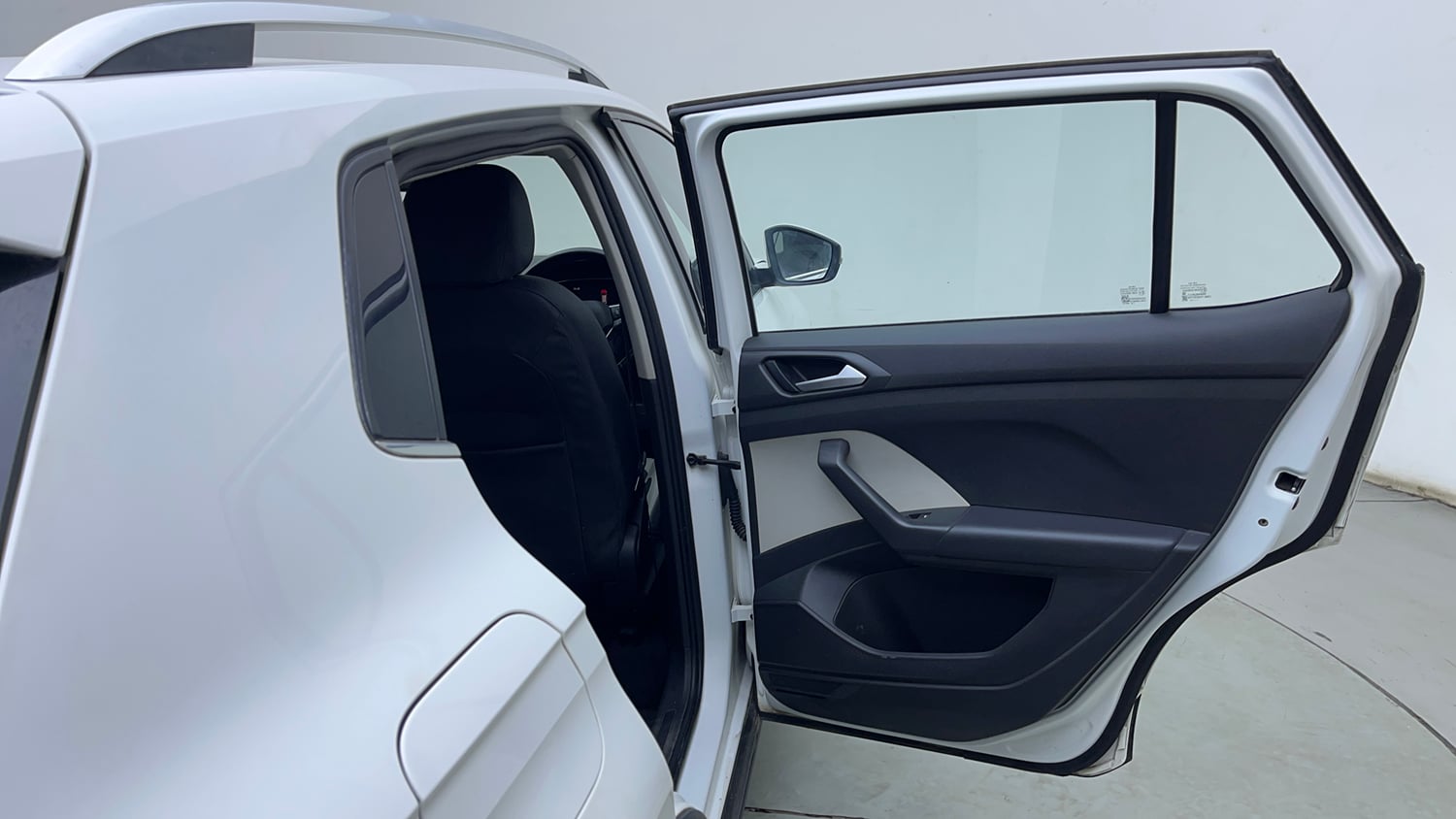 Used 2023 Volkswagen Taigun Topline 1.0 TSI AT Petrol Automatic interior RIGHT REAR DOOR OPEN VIEW