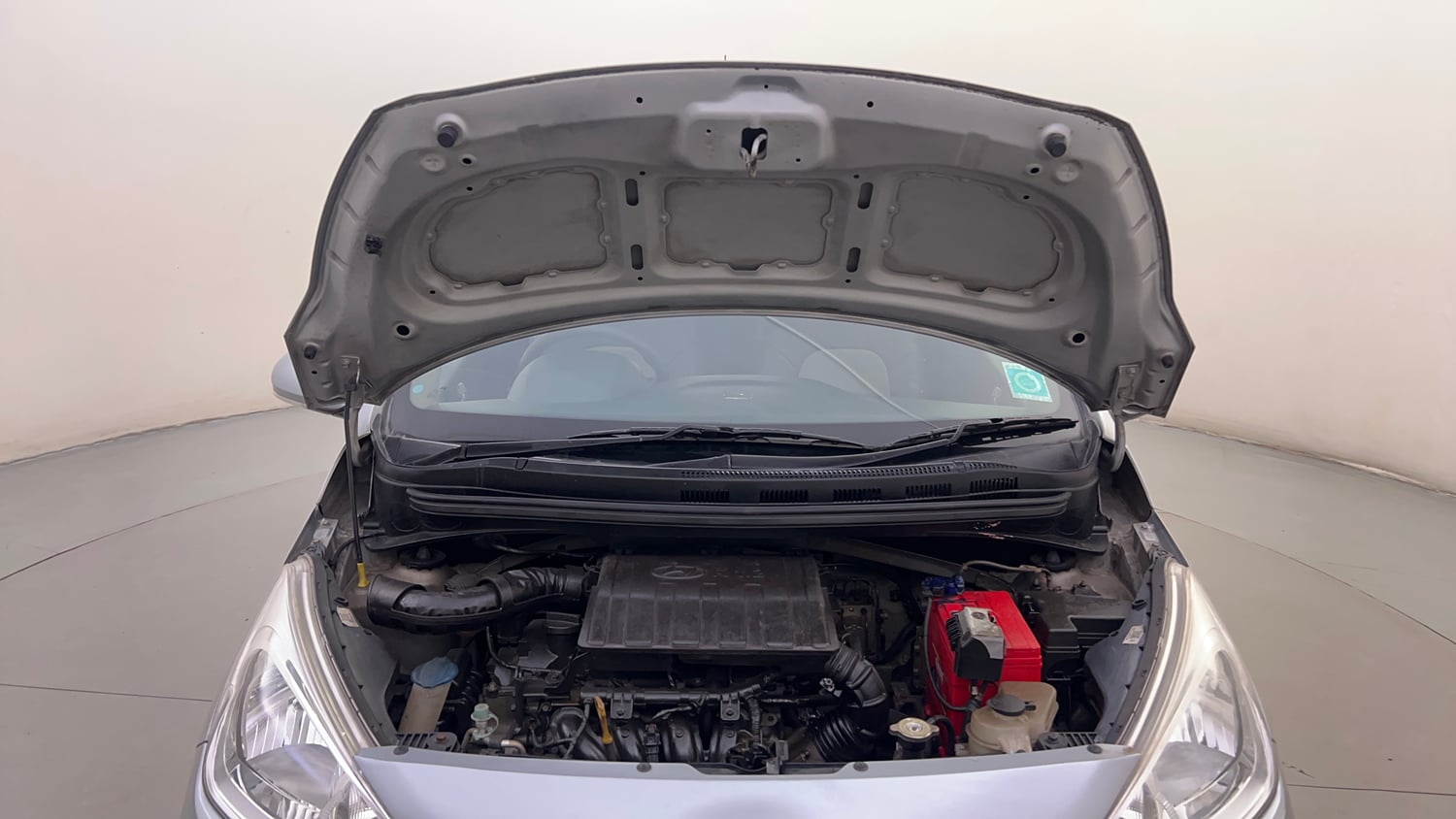 Used 2019 Hyundai Grand i10 Sportz 1.2 Kappa VTVT Petrol Manual engine ENGINE & BONNET OPEN FRONT VIEW