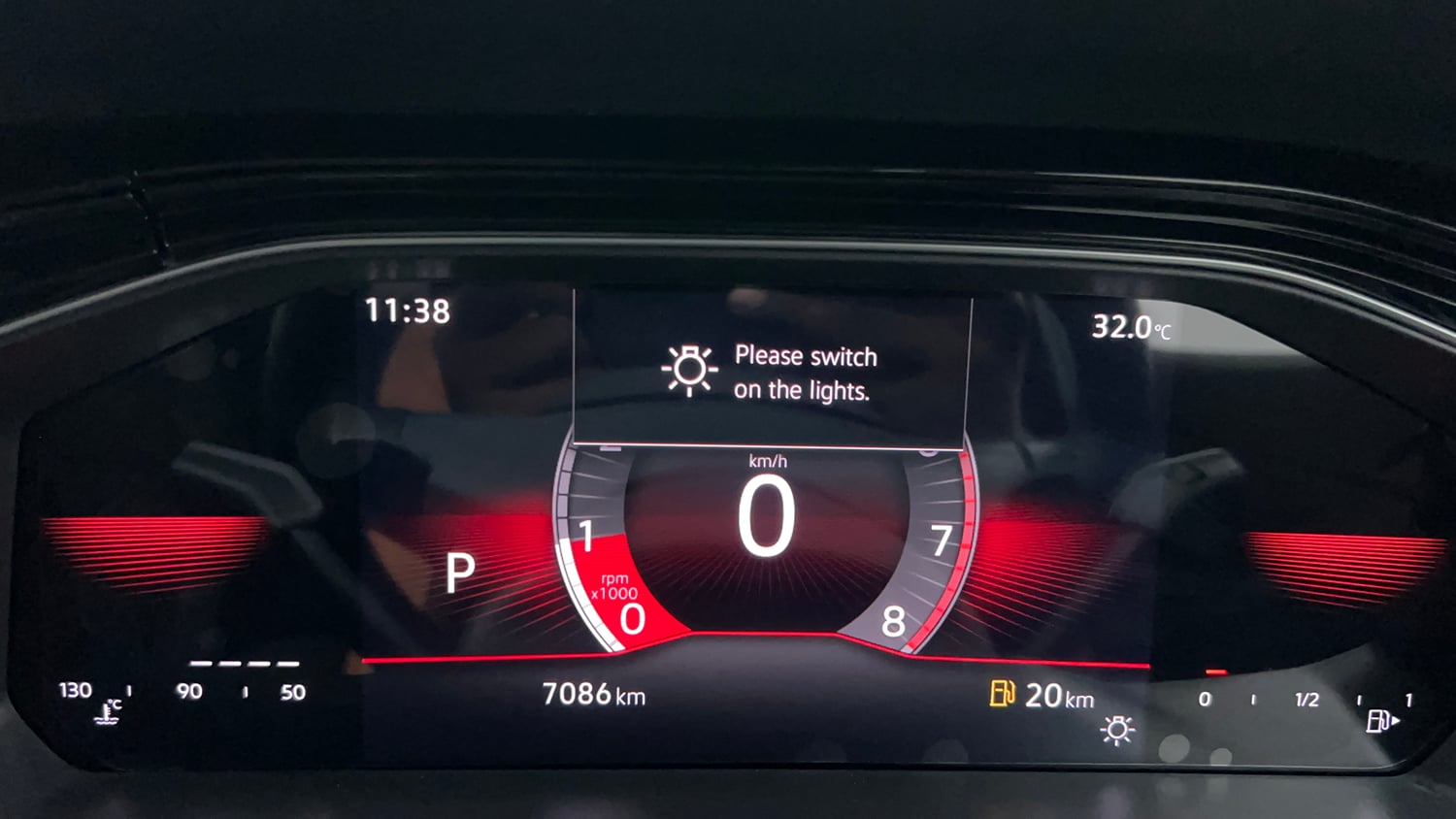 Used 2025 Volkswagen Virtus GT Line 1.0 TSI AT Petrol Automatic interior CLUSTERMETER VIEW