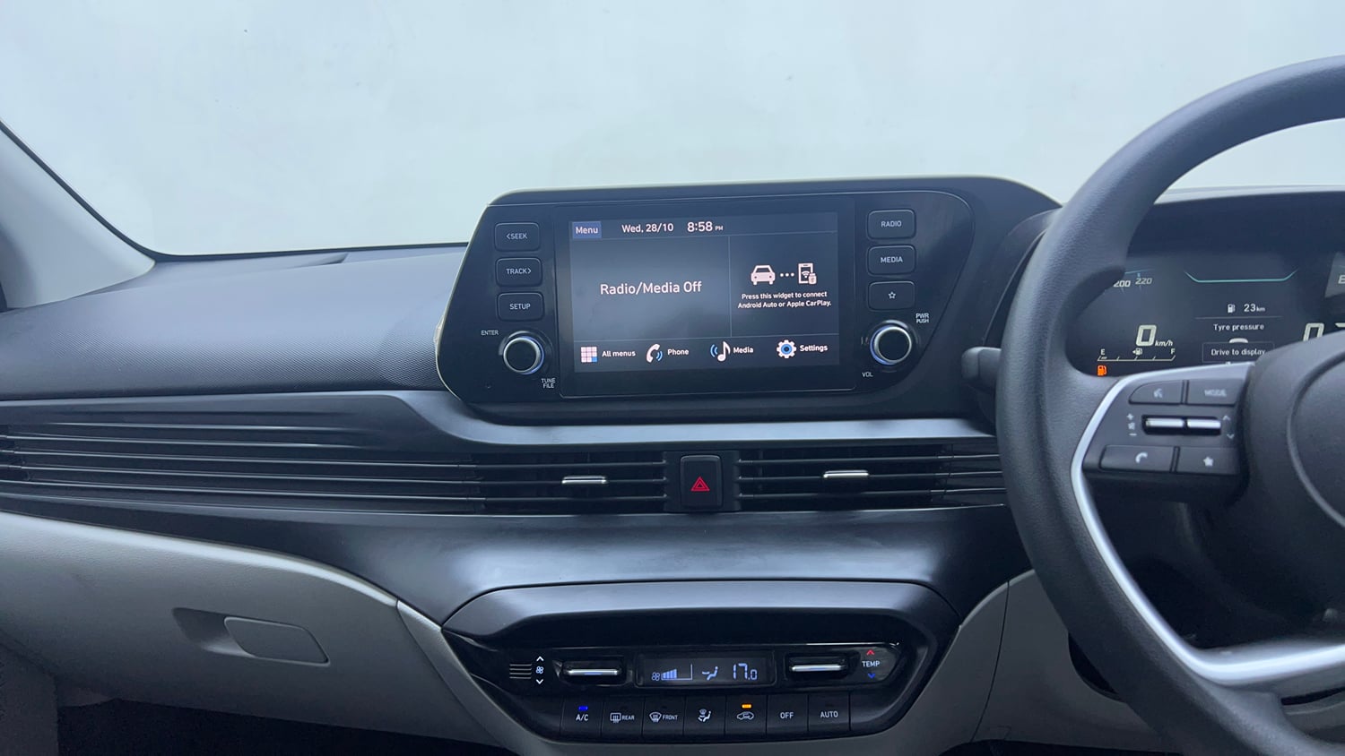 Used 2024 Hyundai New i20 Sportz 1.2 MT Petrol Manual interior MUSIC SYSTEM & AC CONTROL VIEW