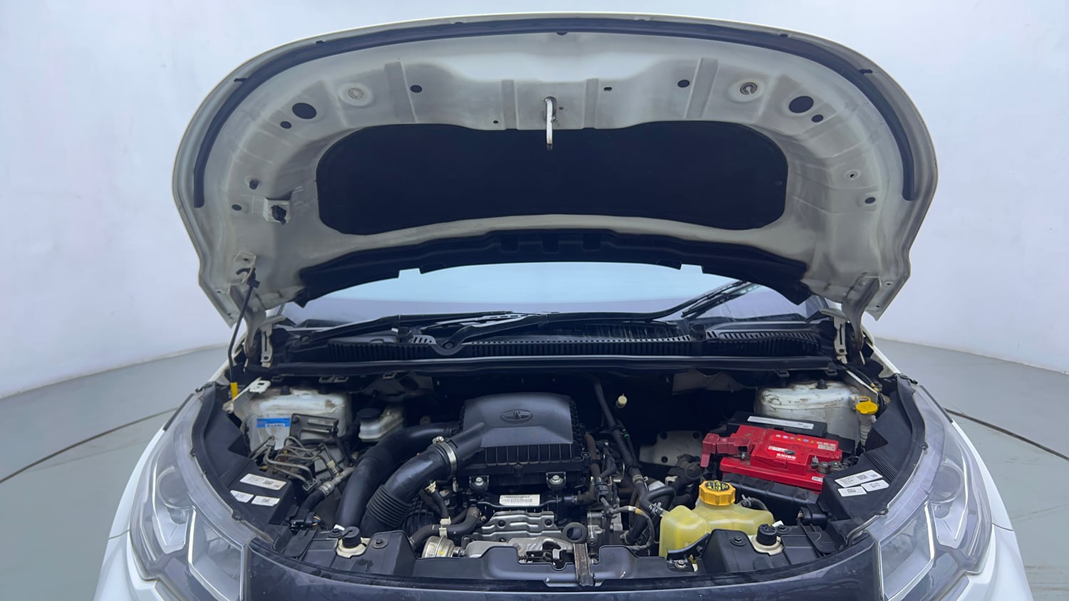 Used 2021 Tata Nexon XZA Plus Dual Tone Petrol Automatic engine ENGINE & BONNET OPEN FRONT VIEW