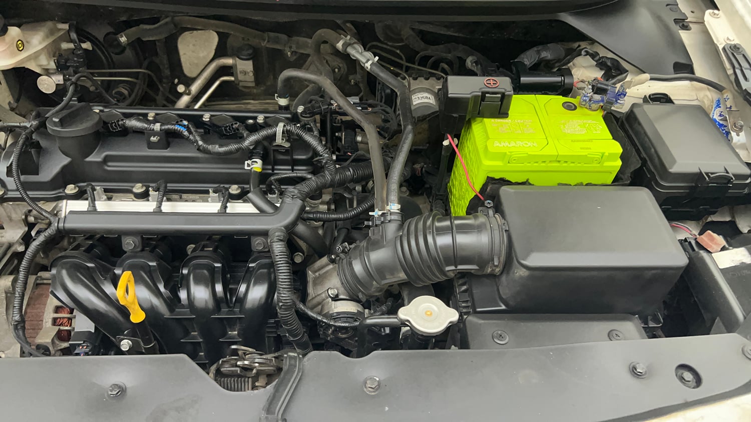 Used 2019 Hyundai Elite i20 Sportz Plus 1.2 CVT Petrol Automatic engine ENGINE LEFT SIDE VIEW