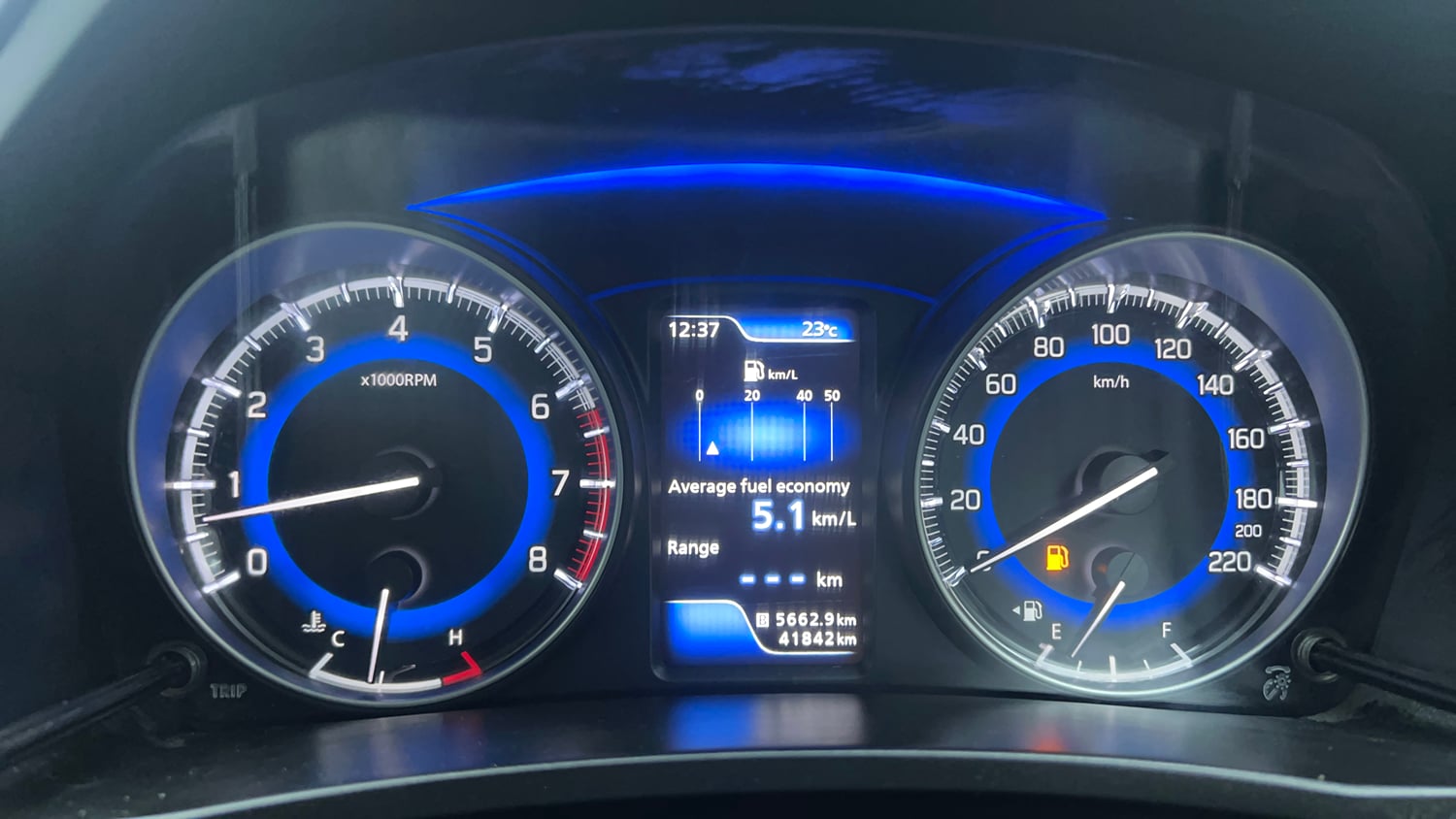 Used 2021 Maruti Suzuki Baleno Zeta Petrol Manual interior CLUSTERMETER VIEW