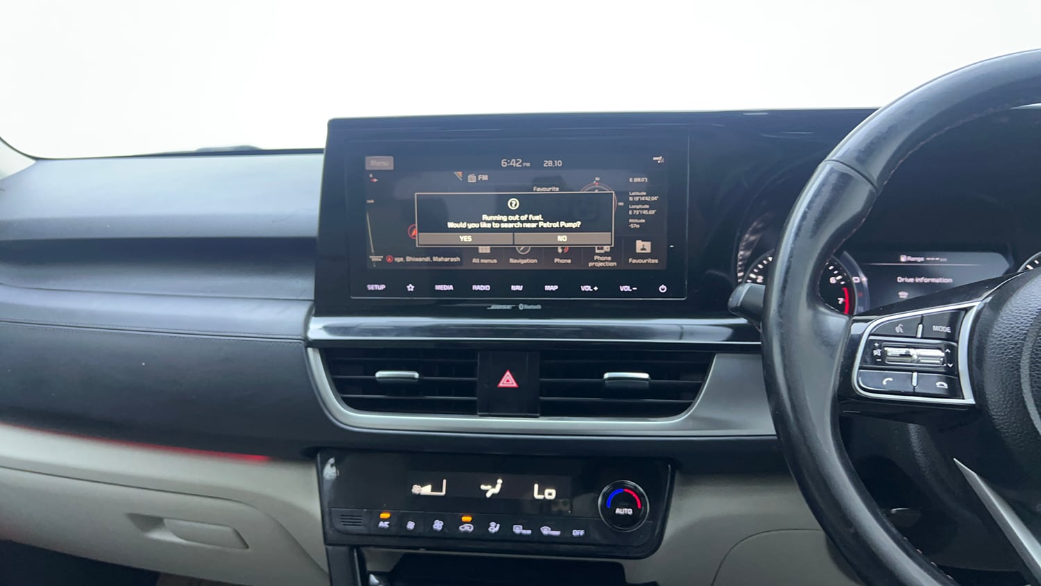 Used 2020 kia Seltos GTX Plus DCT 1.4 Petrol Automatic interior MUSIC SYSTEM & AC CONTROL VIEW