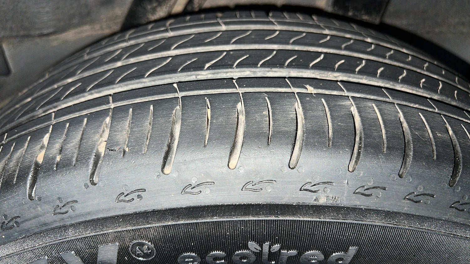 Used 2024 Honda City V Petrol CVT Petrol Automatic tyres LEFT REAR TYRE TREAD VIEW