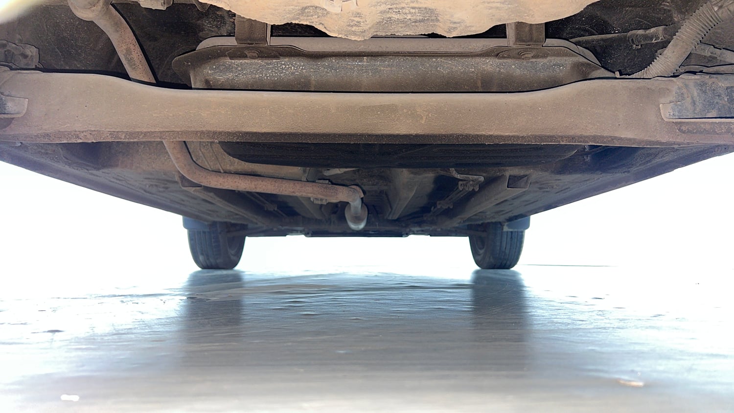 Used 2023 Tata Punch Creative Dual Tone AMT Petrol Automatic extra REAR UNDERBODY VIEW (TAKEN FROM REAR)