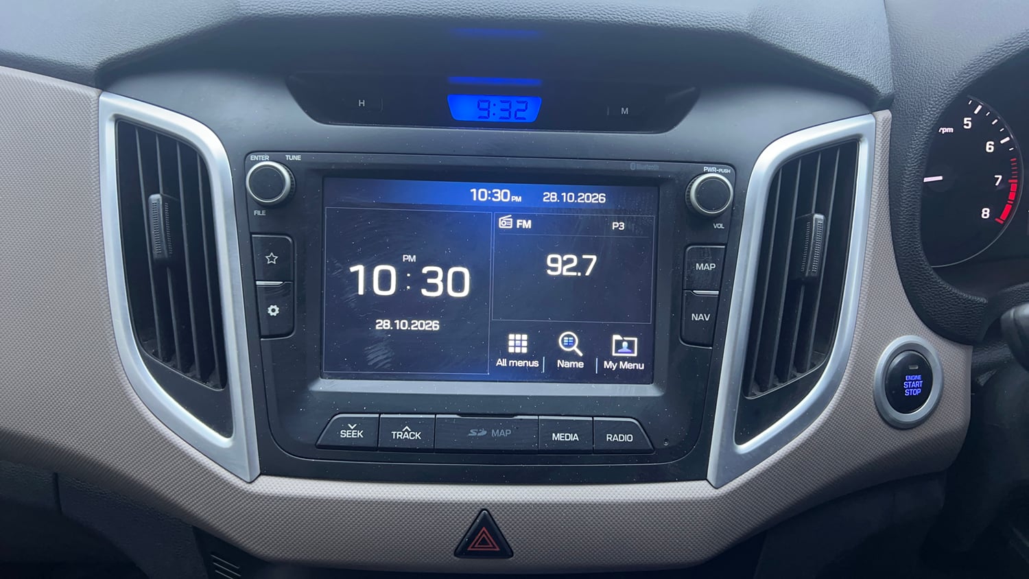 Used 2020 Hyundai Creta SX 1.6 AT Petrol Petrol Automatic interior MUSIC SYSTEM & AC CONTROL VIEW