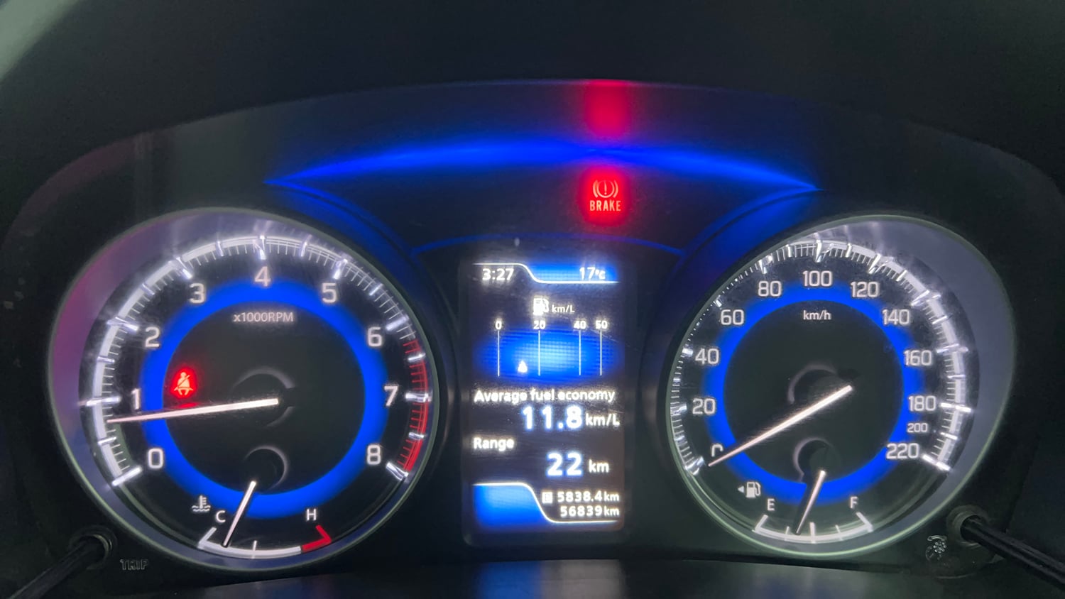 Used 2016 Maruti Suzuki Baleno Zeta 1.2 Petrol Manual interior CLUSTERMETER VIEW
