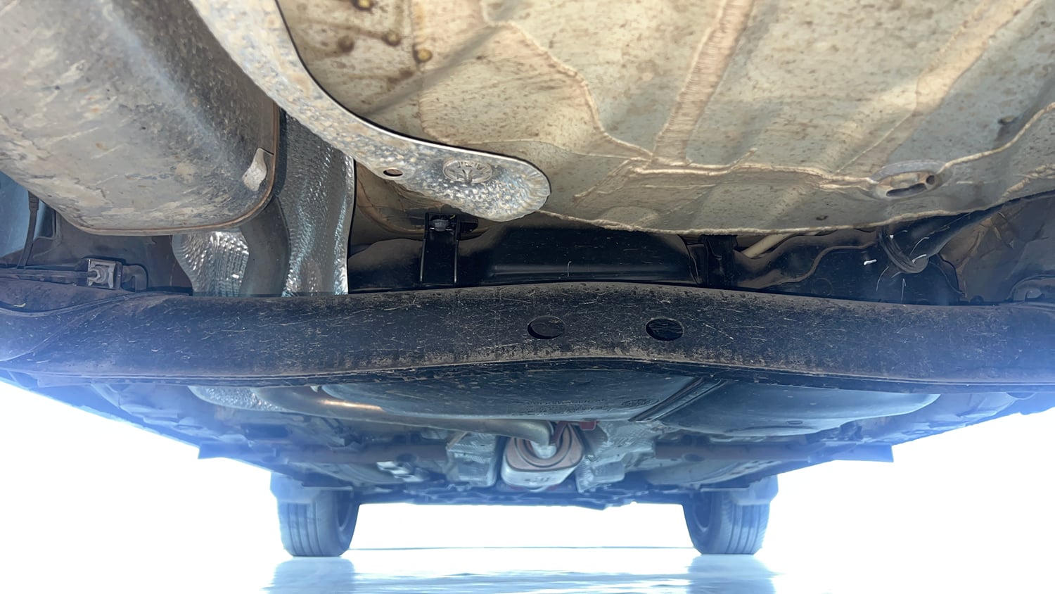 Used 2026 Skoda Kylaq Classic+ 1.0 TSI MT Petrol Manual extra REAR UNDERBODY VIEW (TAKEN FROM REAR)