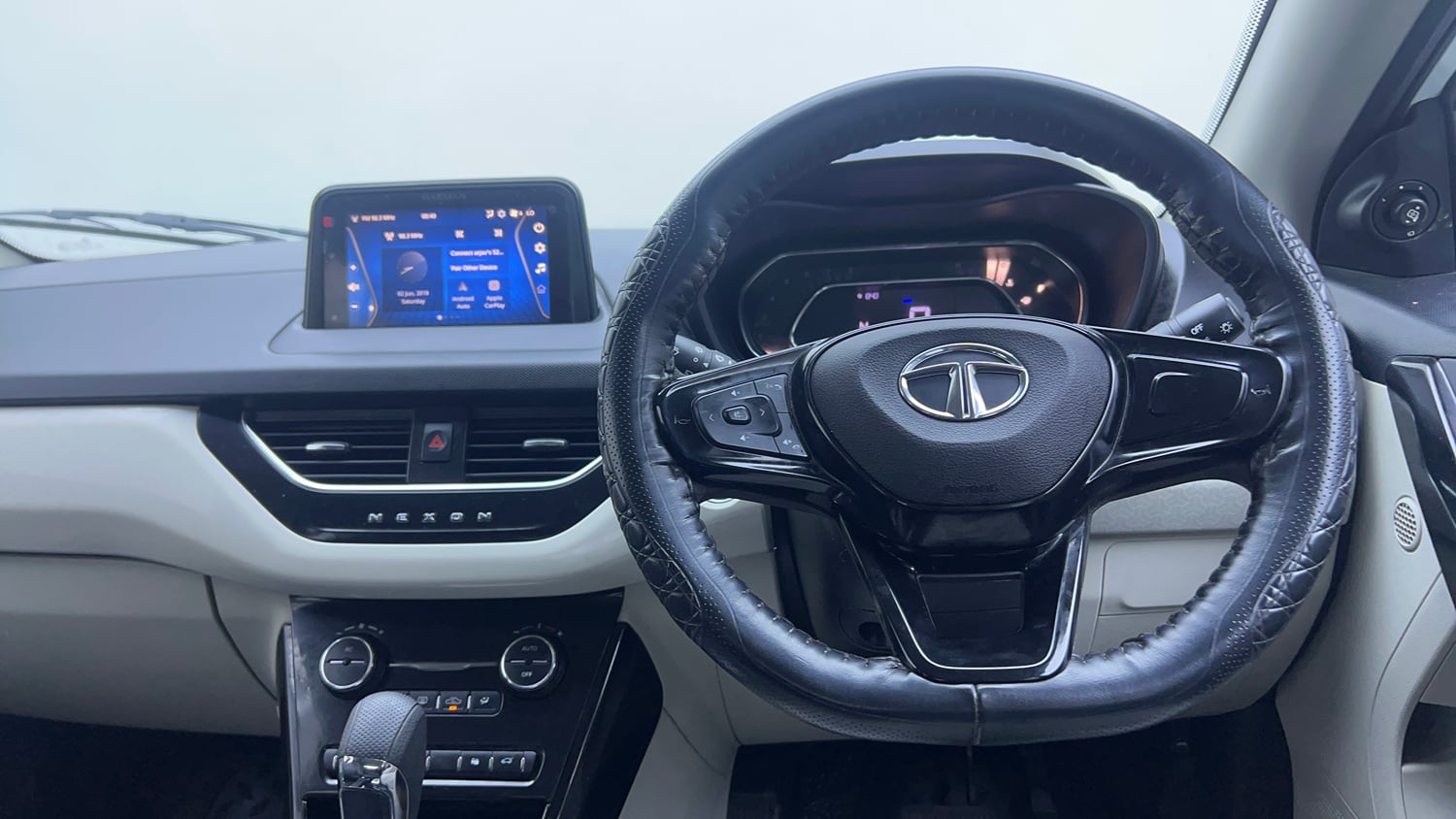 Used 2021 Tata Nexon XZA Plus Dual Tone Petrol Automatic interior STEERING VIEW