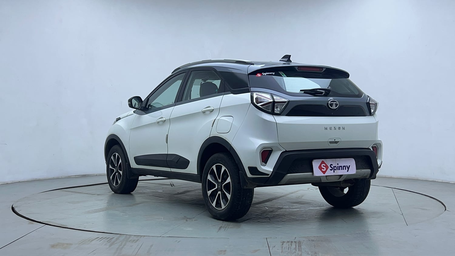 Used 2021 Tata Nexon XZA Plus Dual Tone Petrol Automatic exterior LEFT REAR CORNER VIEW