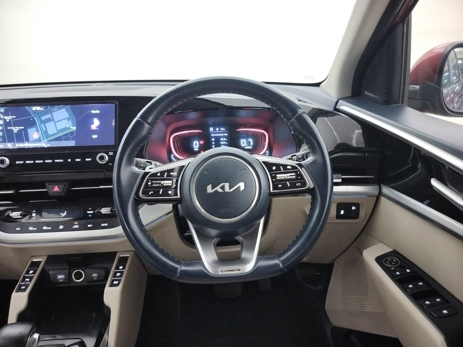 Used 2022 Kia Carens Luxury Plus 1.5 Diesel AT 6 STR Diesel Automatic interior STEERING VIEW
