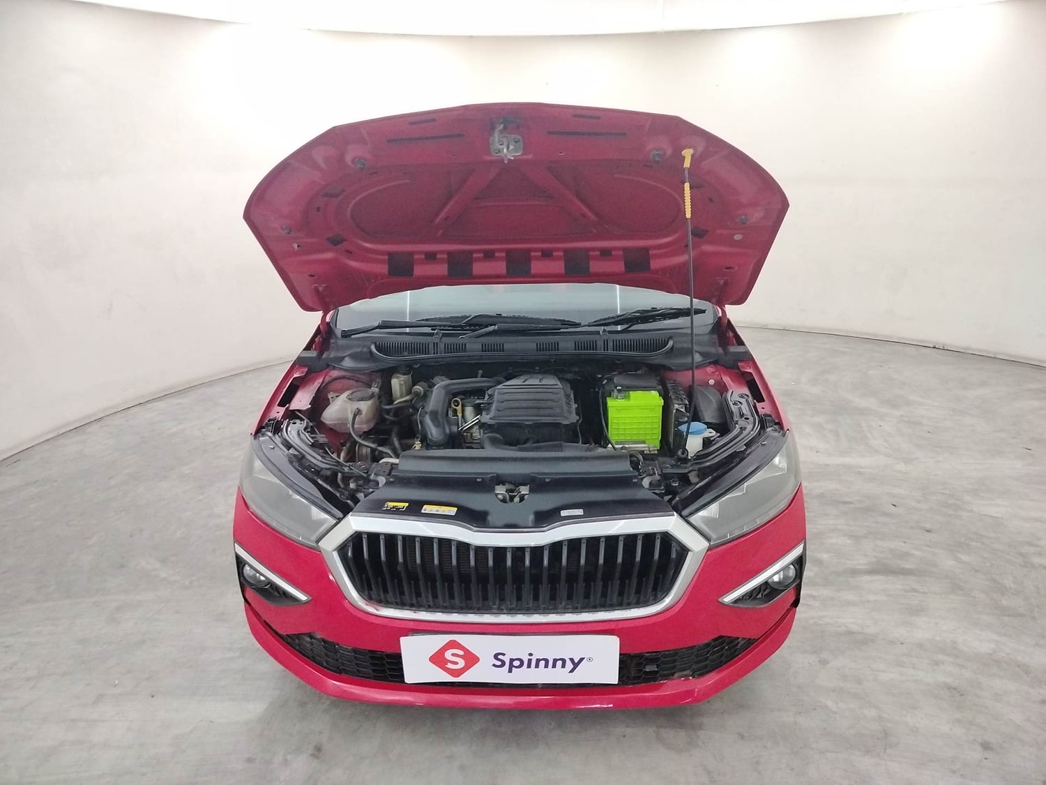 Used 2022 Skoda Slavia Ambition 1.0L TSI AT Petrol Automatic engine ENGINE & BONNET OPEN FRONT VIEW