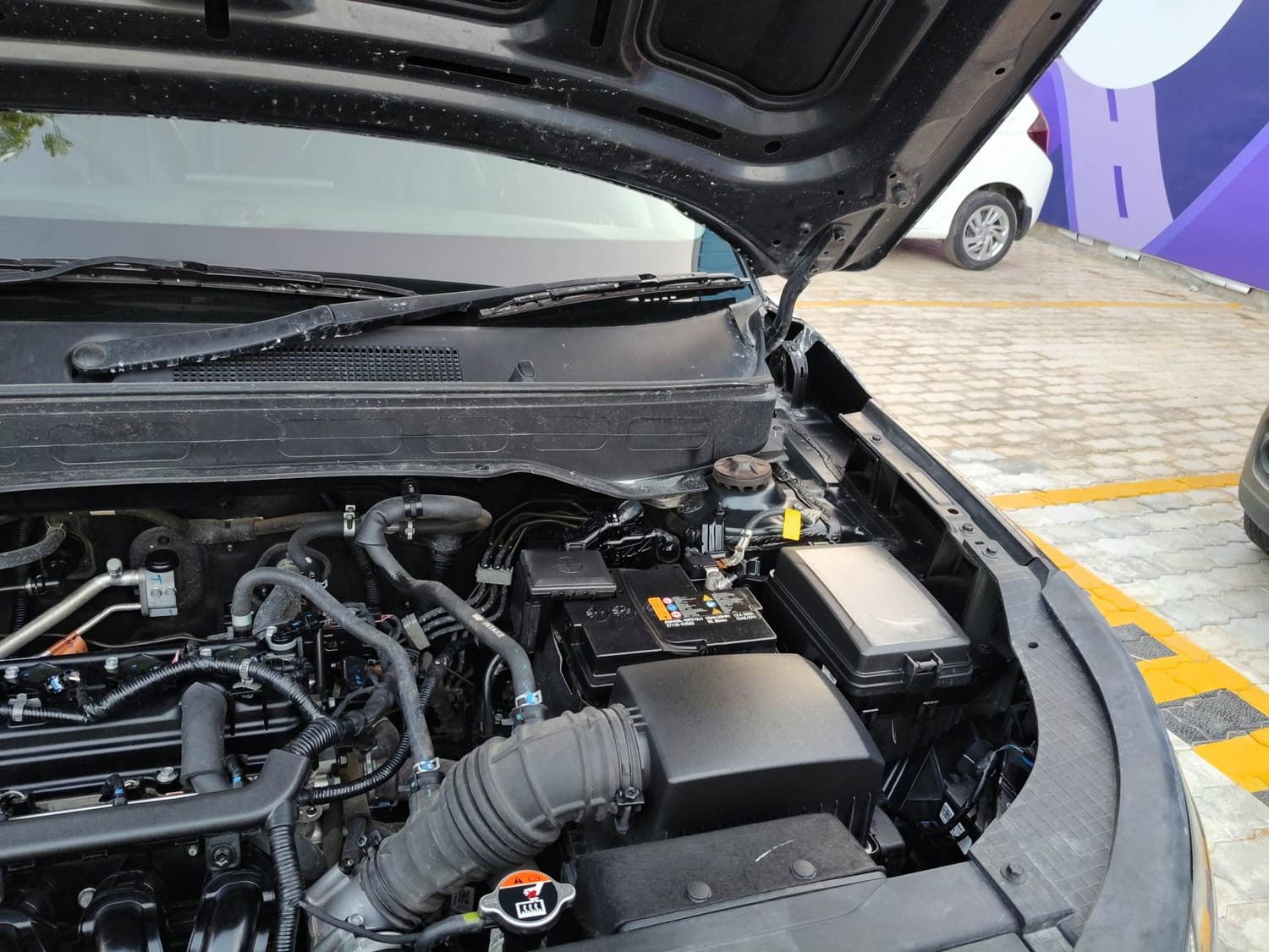 Used 2024 Hyundai Venue SX 1.2 Petrol Petrol Manual engine ENGINE LEFT SIDE HINGE & APRON VIEW