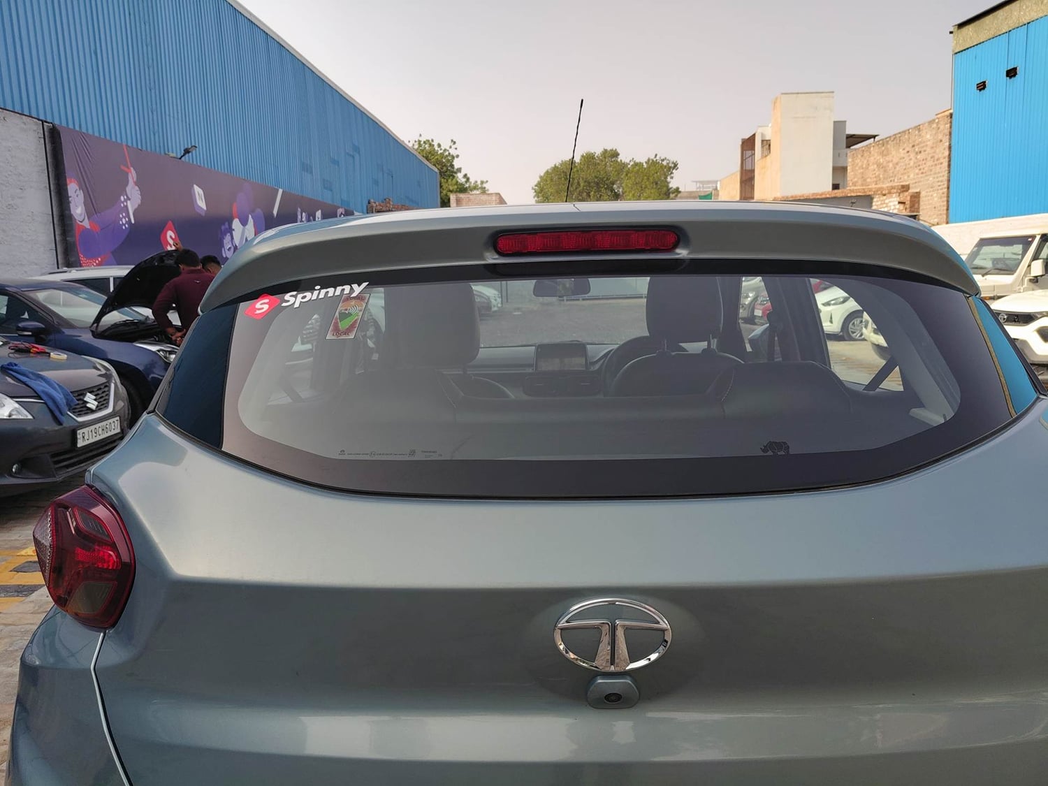 Used 2023 Tata Punch Adventure Rhythm Pack AMT Petrol Automatic exterior BACK WINDSHIELD VIEW