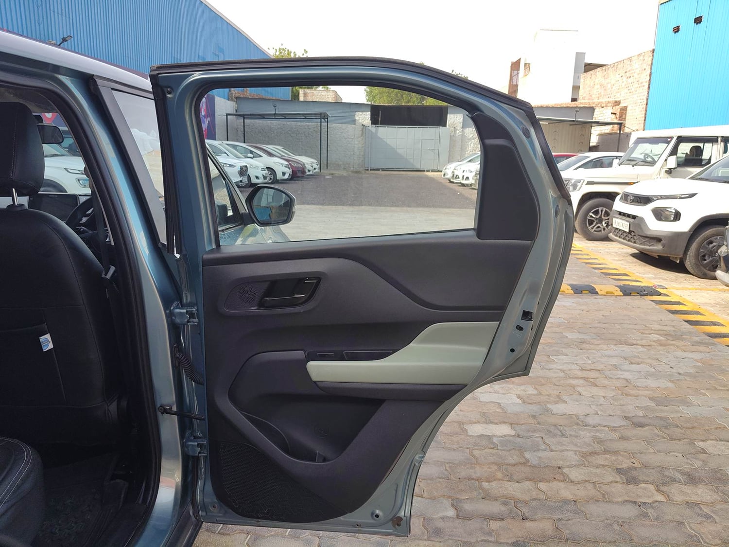 Used 2023 Tata Punch Adventure Rhythm Pack AMT Petrol Automatic interior RIGHT REAR DOOR OPEN VIEW