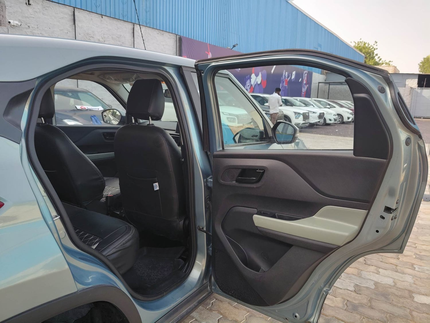 Used 2023 Tata Punch Adventure Rhythm Pack AMT Petrol Automatic interior RIGHT SIDE REAR DOOR CABIN VIEW