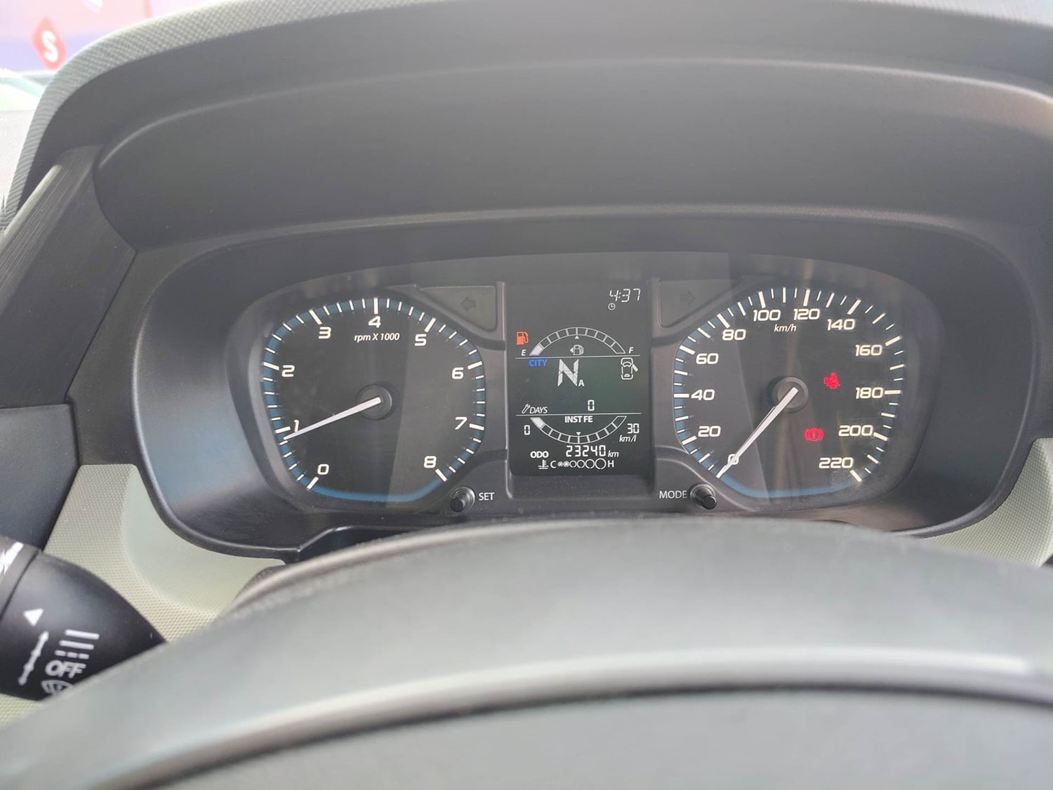 Used 2023 Tata Punch Adventure Rhythm Pack AMT Petrol Automatic interior CLUSTERMETER VIEW