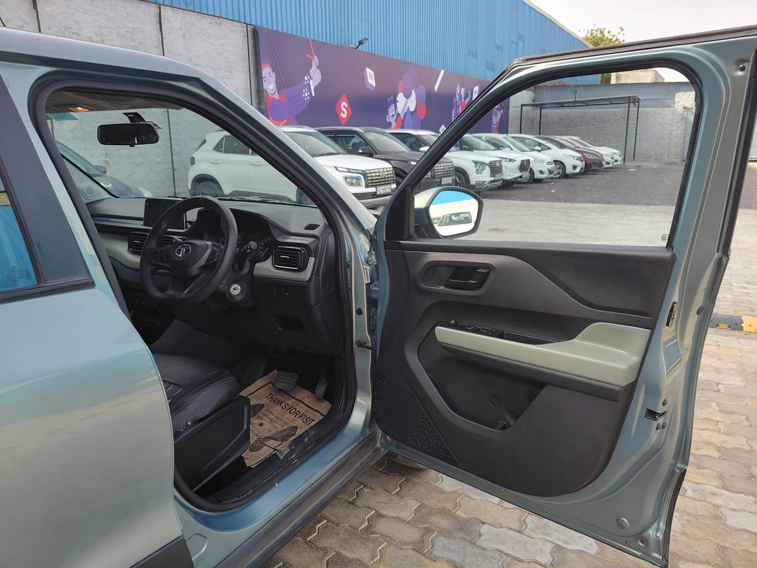Used 2023 Tata Punch Adventure Rhythm Pack AMT Petrol Automatic interior RIGHT SIDE FRONT DOOR CABIN VIEW