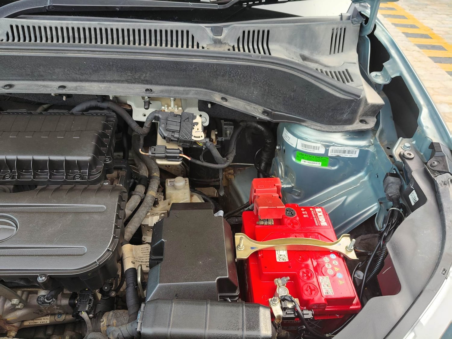 Used 2023 Tata Punch Adventure Rhythm Pack AMT Petrol Automatic engine ENGINE LEFT SIDE HINGE & APRON VIEW