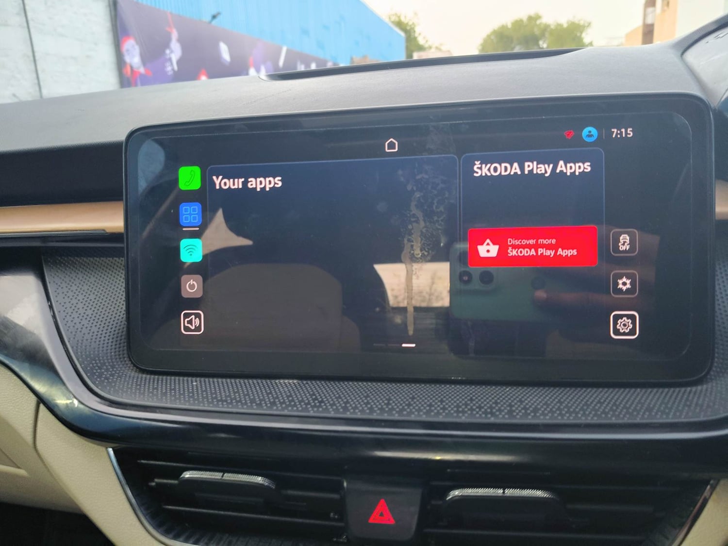 Used 2022 Skoda Slavia Style 1.0L TSI AT Petrol Automatic interior MUSIC SYSTEM & AC CONTROL VIEW