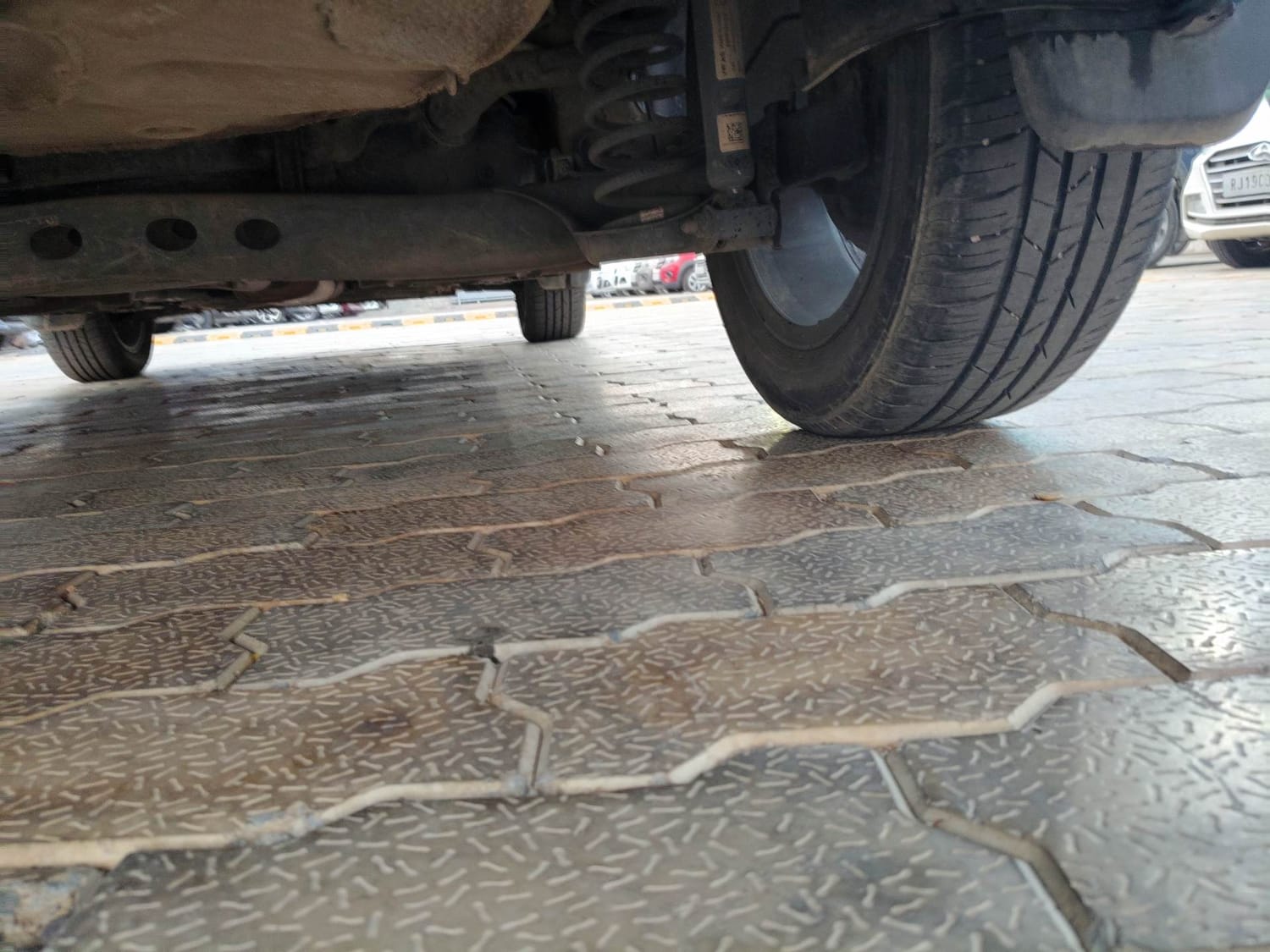 Used 2022 Skoda Slavia Style 1.0L TSI AT Petrol Automatic extra REAR RIGHT UNDERBODY VIEW