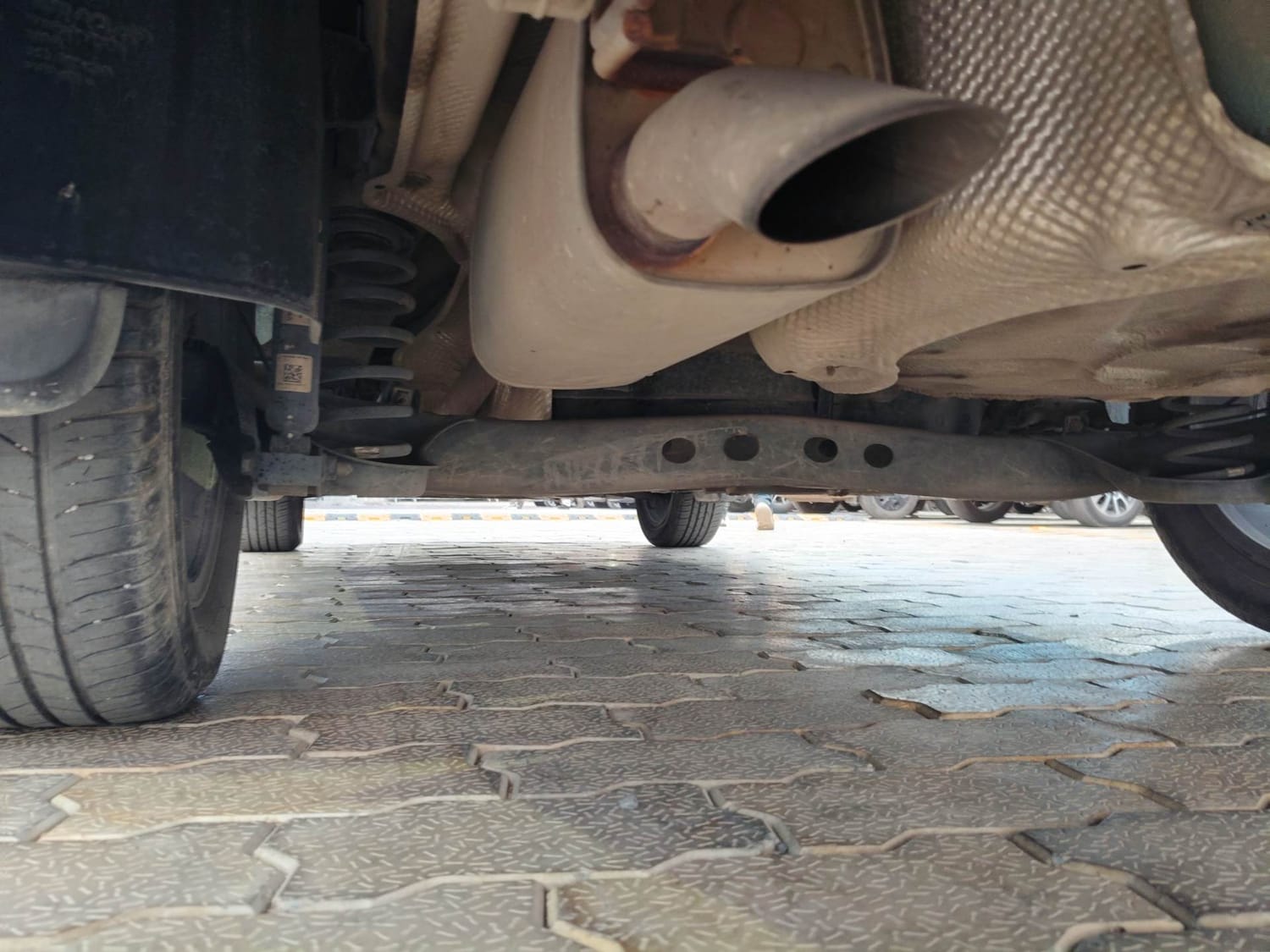 Used 2022 Skoda Slavia Style 1.0L TSI AT Petrol Automatic extra REAR UNDERBODY VIEW (TAKEN FROM REAR)