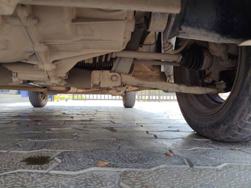 Used 2022 Renault Kwid CLIMBER 1.0 AMT (O) Petrol Automatic extra FRONT LEFT UNDERBODY VIEW