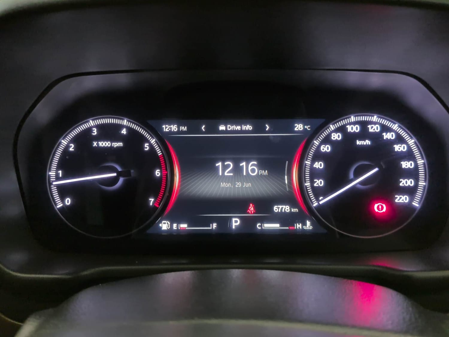 Used 2023 Mahindra Scorpio N Z8 L Petrol AT 7 STR Petrol Automatic interior CLUSTERMETER VIEW