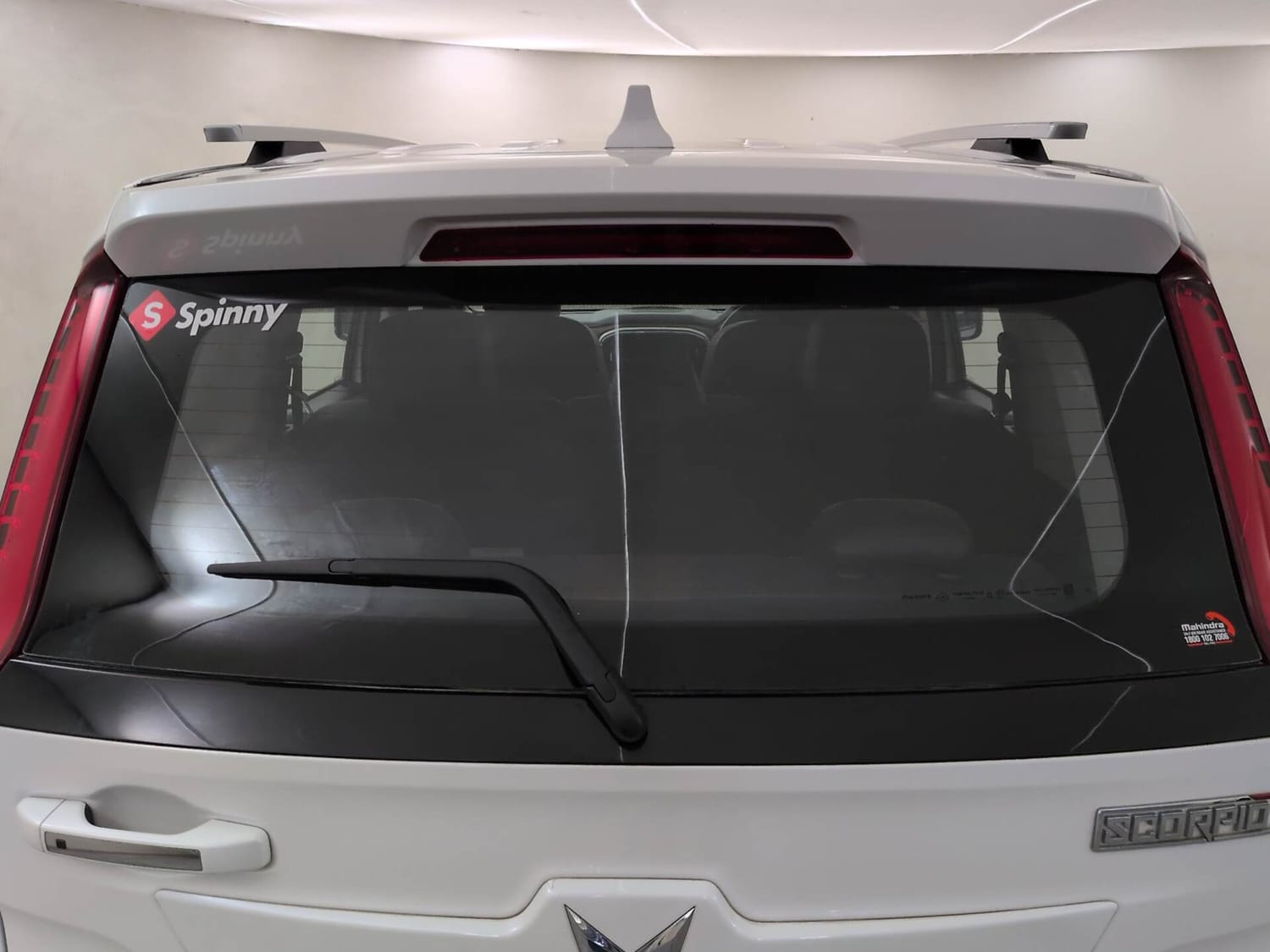 Used 2023 Mahindra Scorpio N Z8 L Petrol AT 7 STR Petrol Automatic exterior BACK WINDSHIELD VIEW