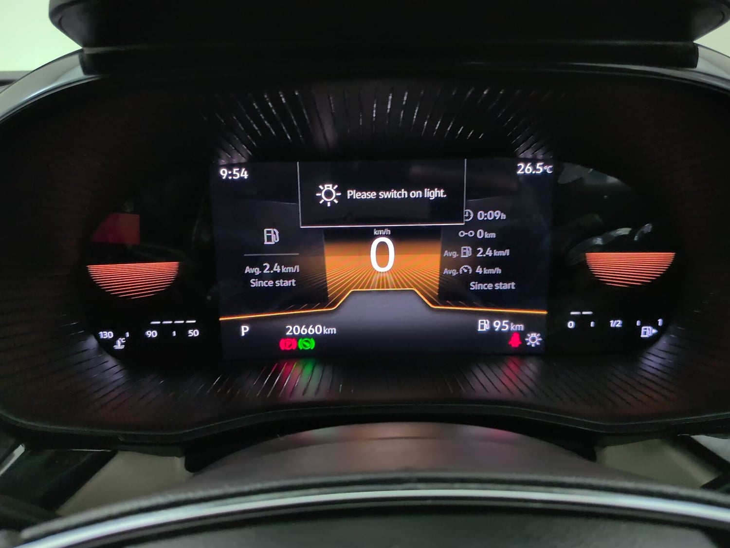 Used 2023 Skoda Slavia Style 1.0L TSI AT Petrol Automatic interior CLUSTERMETER VIEW