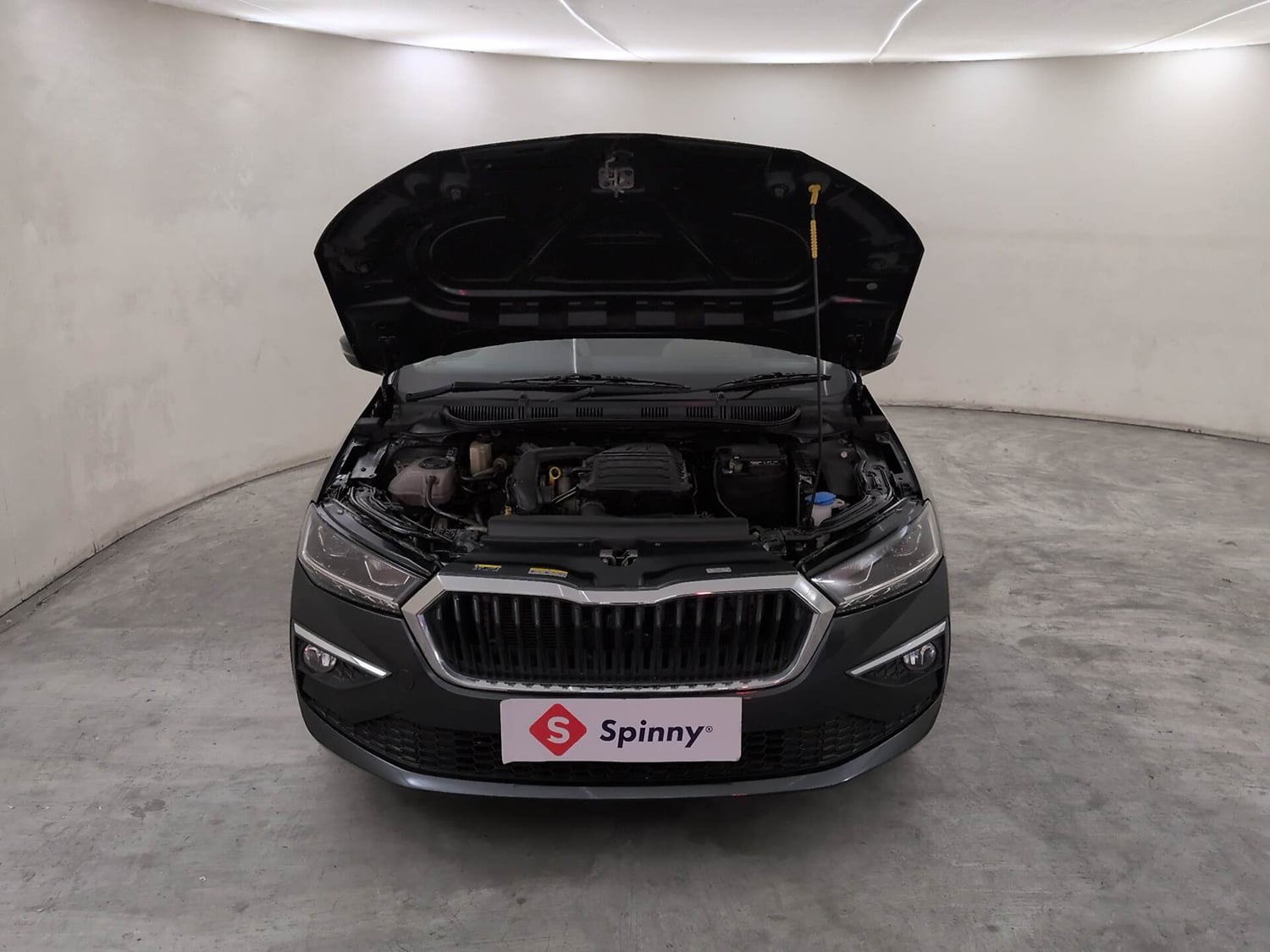 Used 2023 Skoda Slavia Style 1.0L TSI AT Petrol Automatic engine ENGINE & BONNET OPEN FRONT VIEW