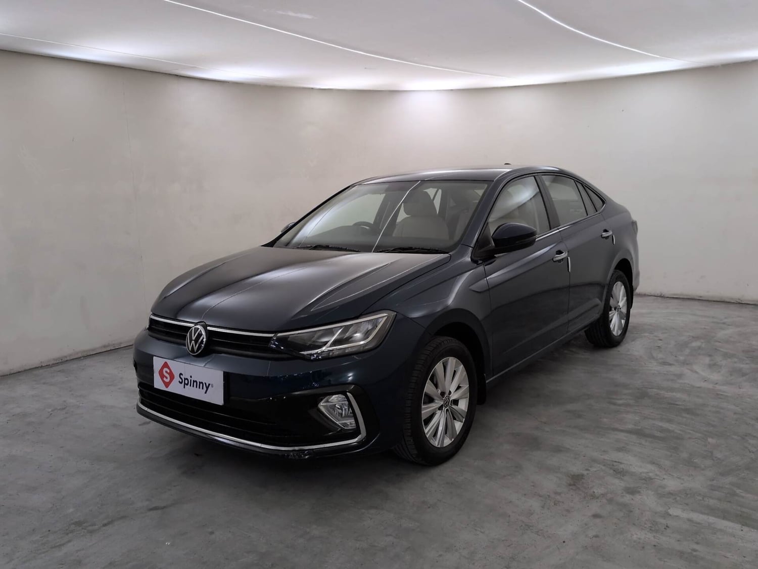 Used 2023 Volkswagen Virtus Highline 1.0 TSI MT Petrol Manual exterior LEFT FRONT CORNER VIEW