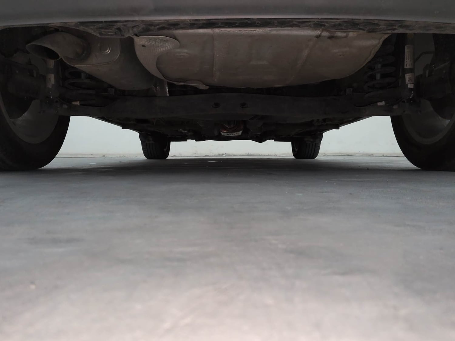 Used 2024 Skoda Kushaq Ambition 1.0L TSI MT Petrol Manual extra REAR UNDERBODY VIEW (TAKEN FROM REAR)