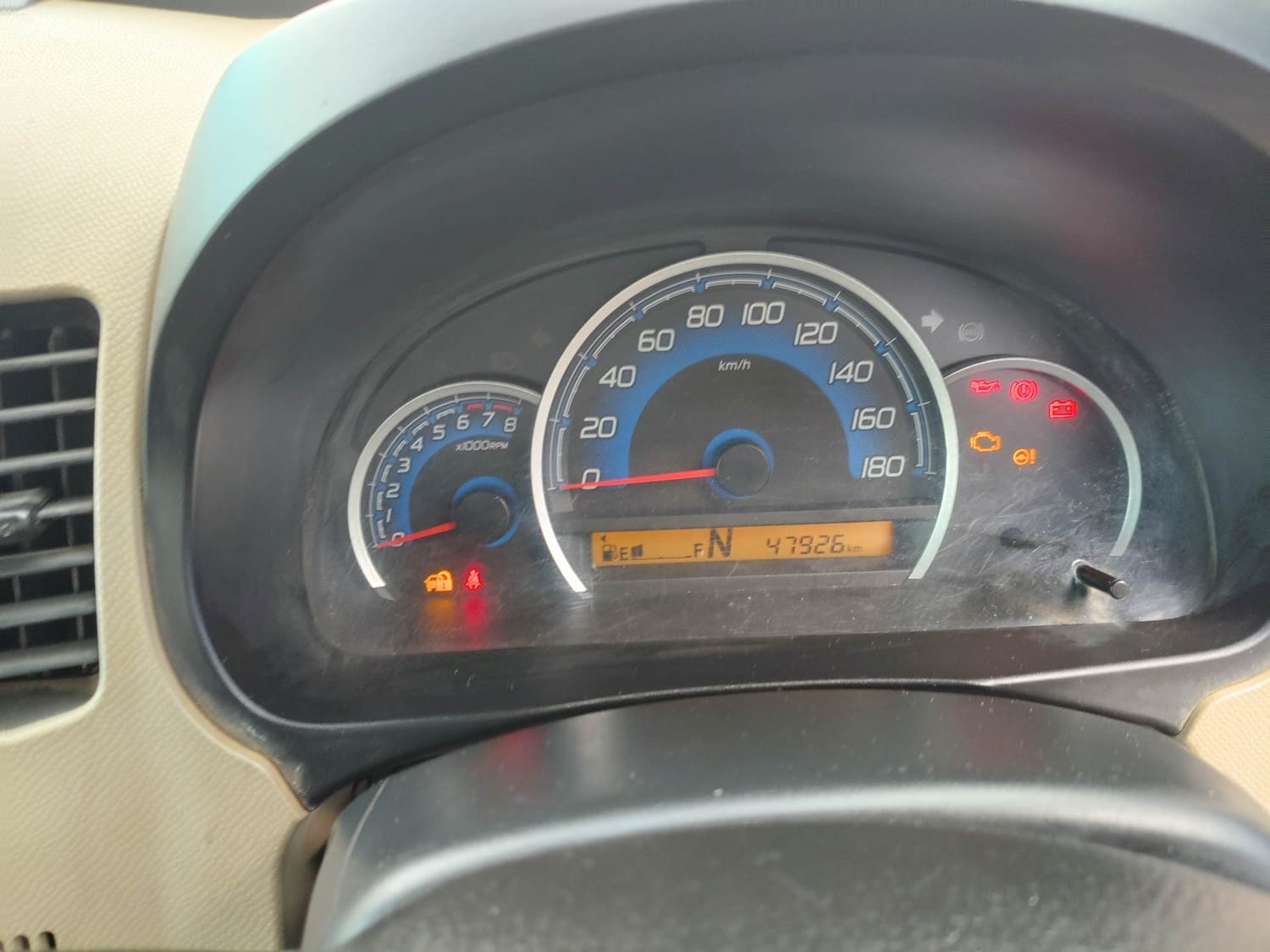 Used 2017 Maruti Suzuki Wagon R 1.0 VXI AMT Petrol Automatic interior CLUSTERMETER VIEW
