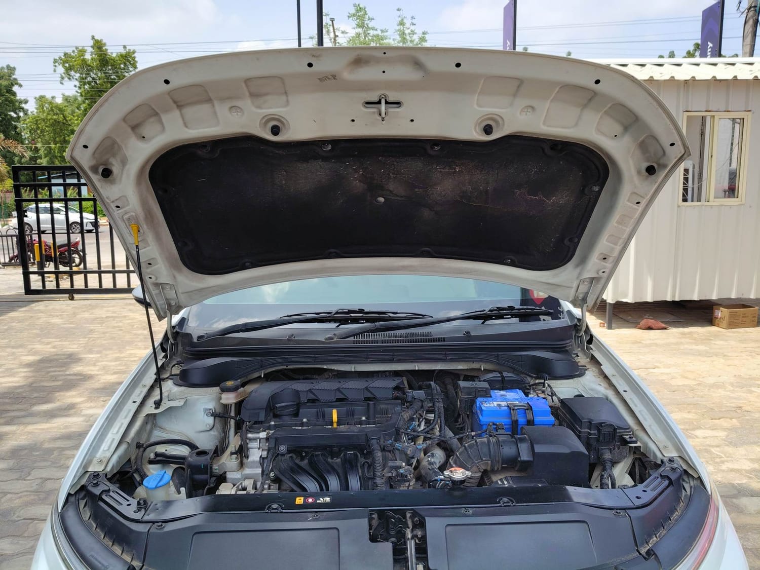 Used 2023 Hyundai Verna SX (O) 1.5 Petrol IVT Petrol Automatic engine ENGINE & BONNET OPEN FRONT VIEW