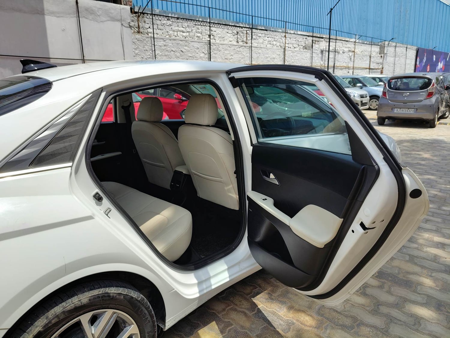 Used 2023 Hyundai Verna SX (O) 1.5 Petrol IVT Petrol Automatic interior RIGHT SIDE REAR DOOR CABIN VIEW