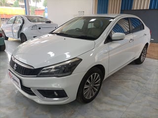 Used 2019 Maruti Suzuki Ciaz Alpha Hybrid 1.5 Petrol Manual exterior LEFT FRONT CORNER VIEW