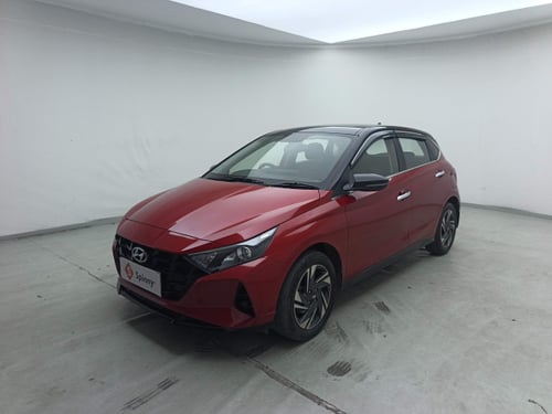 Used 2021 Hyundai New i20 Asta (O) 1.2 MT Dual Tone Petrol Manual exterior LEFT FRONT CORNER VIEW