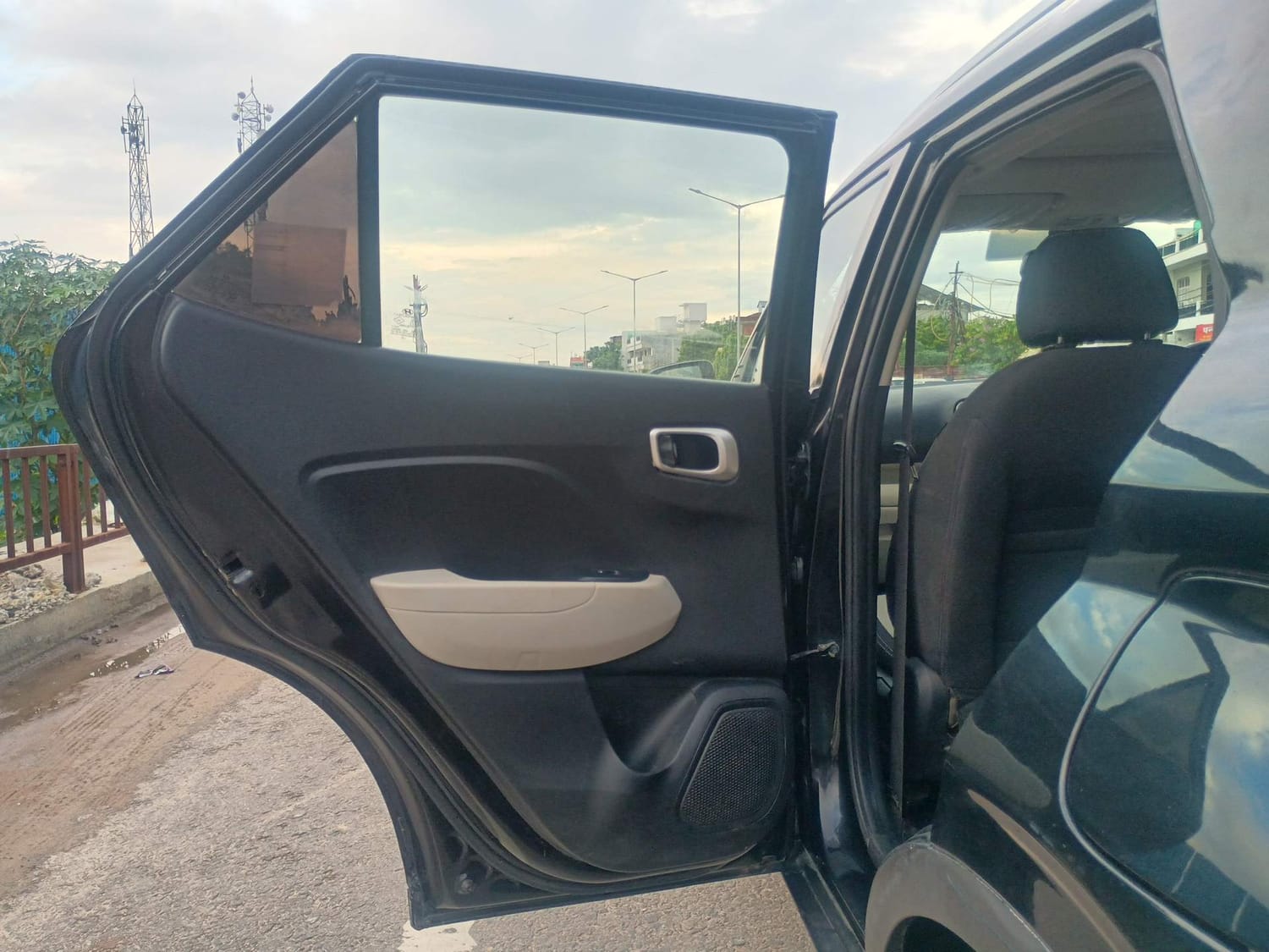 Used 2023 Hyundai Venue SX 1.2 Petrol Petrol Manual interior LEFT REAR DOOR OPEN VIEW