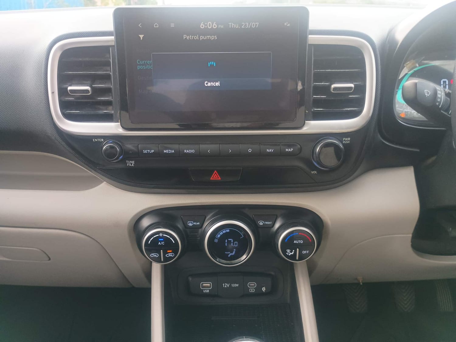 Used 2023 Hyundai Venue SX 1.2 Petrol Petrol Manual interior MUSIC SYSTEM & AC CONTROL VIEW