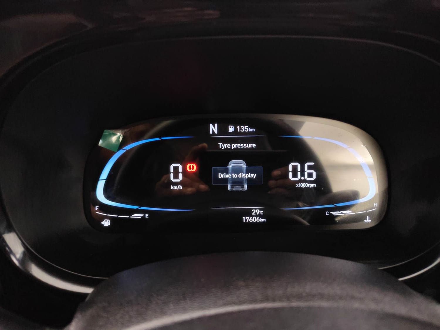 Used 2024 Hyundai Exter SX (O) Connect 1.2 AMT Knight Edition Petrol Automatic interior CLUSTERMETER VIEW