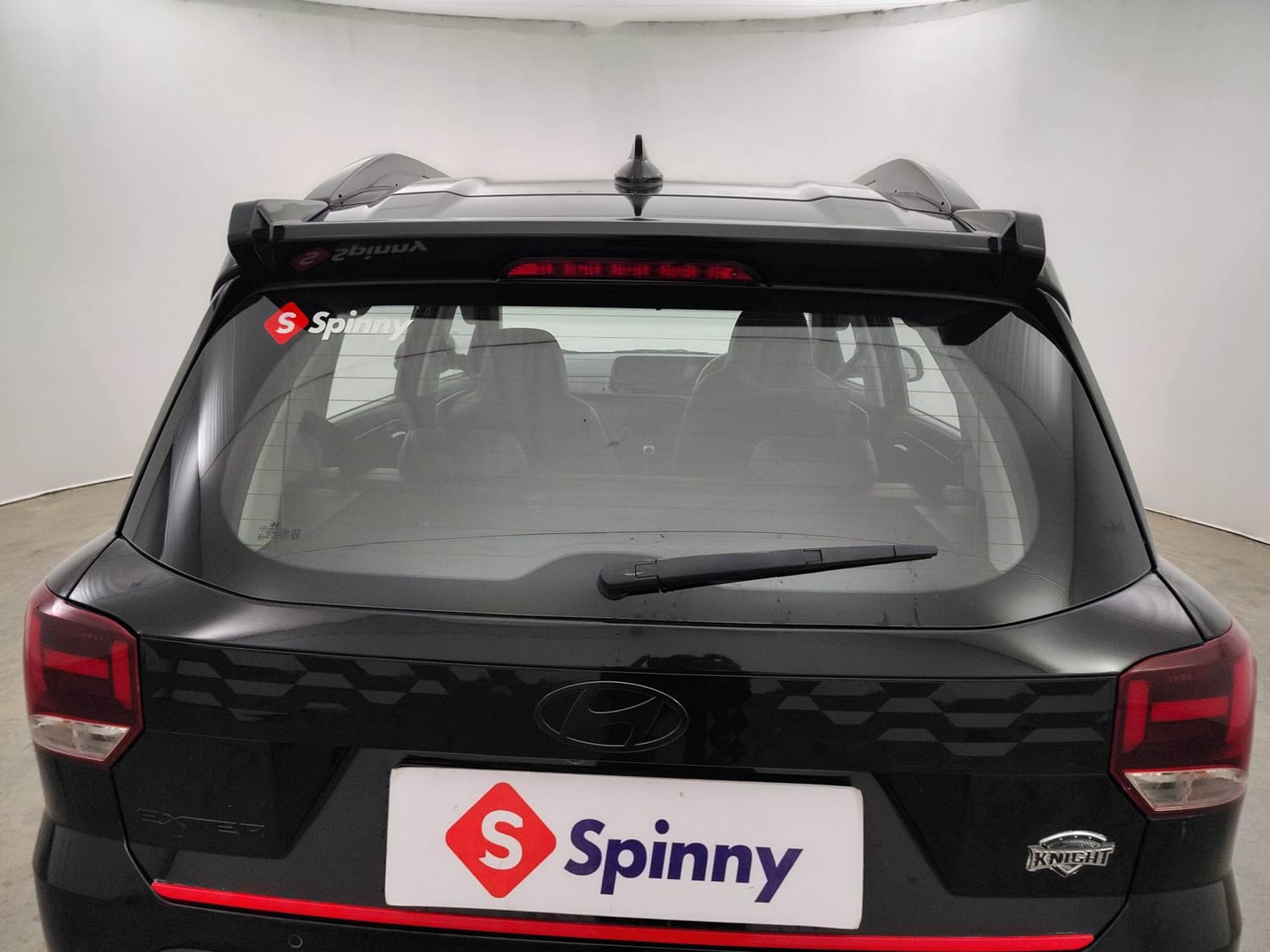 Used 2024 Hyundai Exter SX (O) Connect 1.2 AMT Knight Edition Petrol Automatic exterior BACK WINDSHIELD VIEW