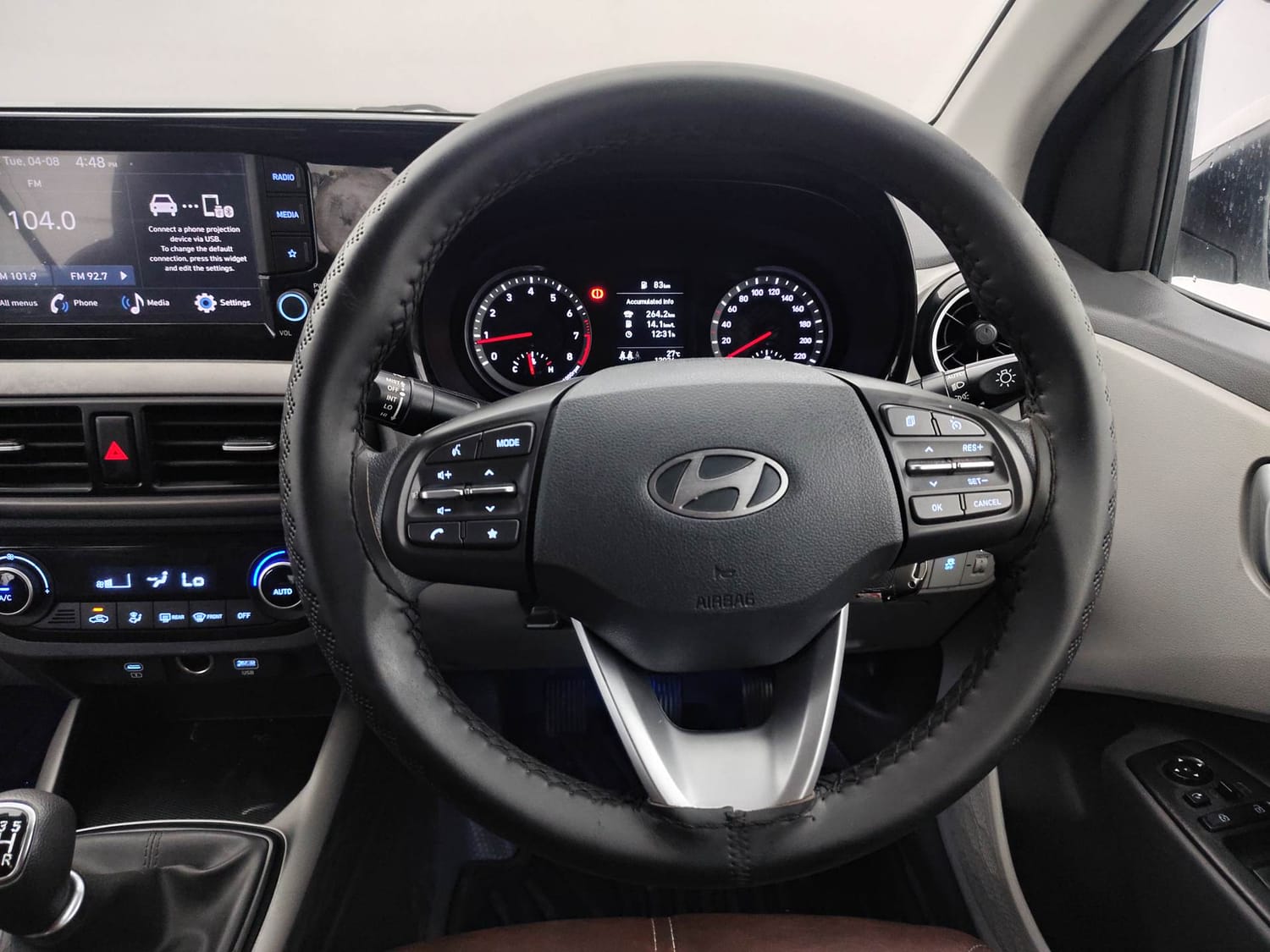 Used 2024 Hyundai Grand i10 Nios Sportz 1.2 Kappa VTVT Petrol Manual interior STEERING VIEW