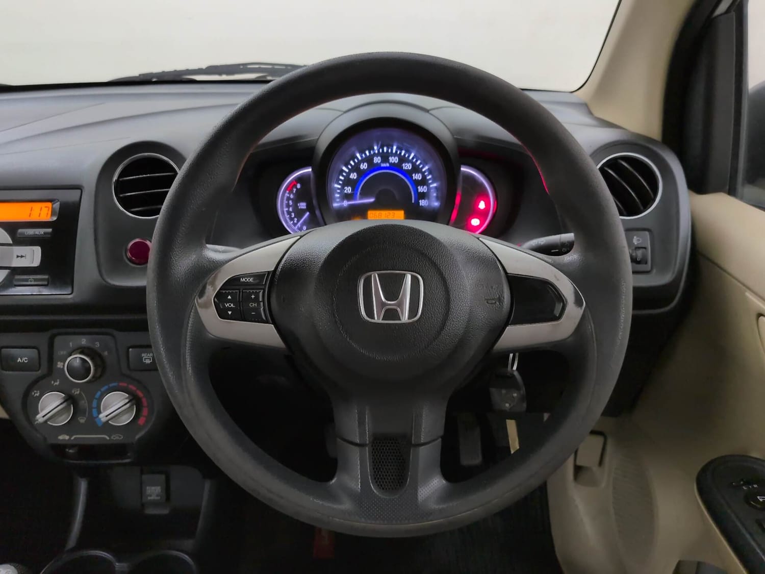 Used 2016 Honda Brio S MT Petrol Manual interior STEERING VIEW