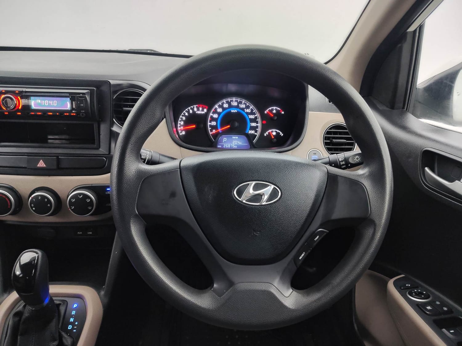 Used 2013 Hyundai Grand i10 Sportz AT 1.2 Kappa VTVT Petrol Automatic interior STEERING VIEW