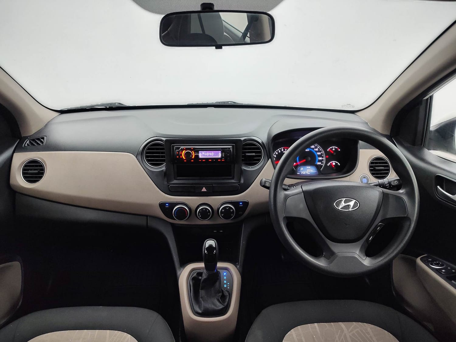 Used 2013 Hyundai Grand i10 Sportz AT 1.2 Kappa VTVT Petrol Automatic interior DASHBOARD VIEW