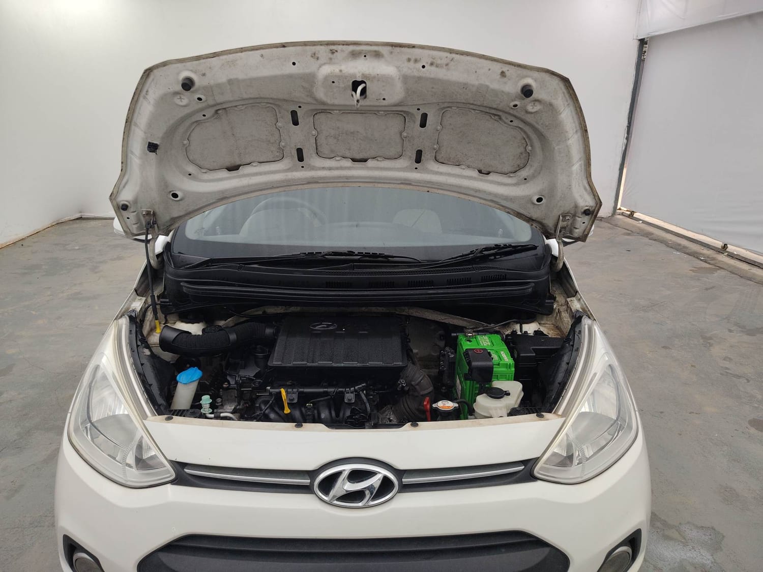Used 2013 Hyundai Grand i10 Sportz AT 1.2 Kappa VTVT Petrol Automatic engine ENGINE & BONNET OPEN FRONT VIEW