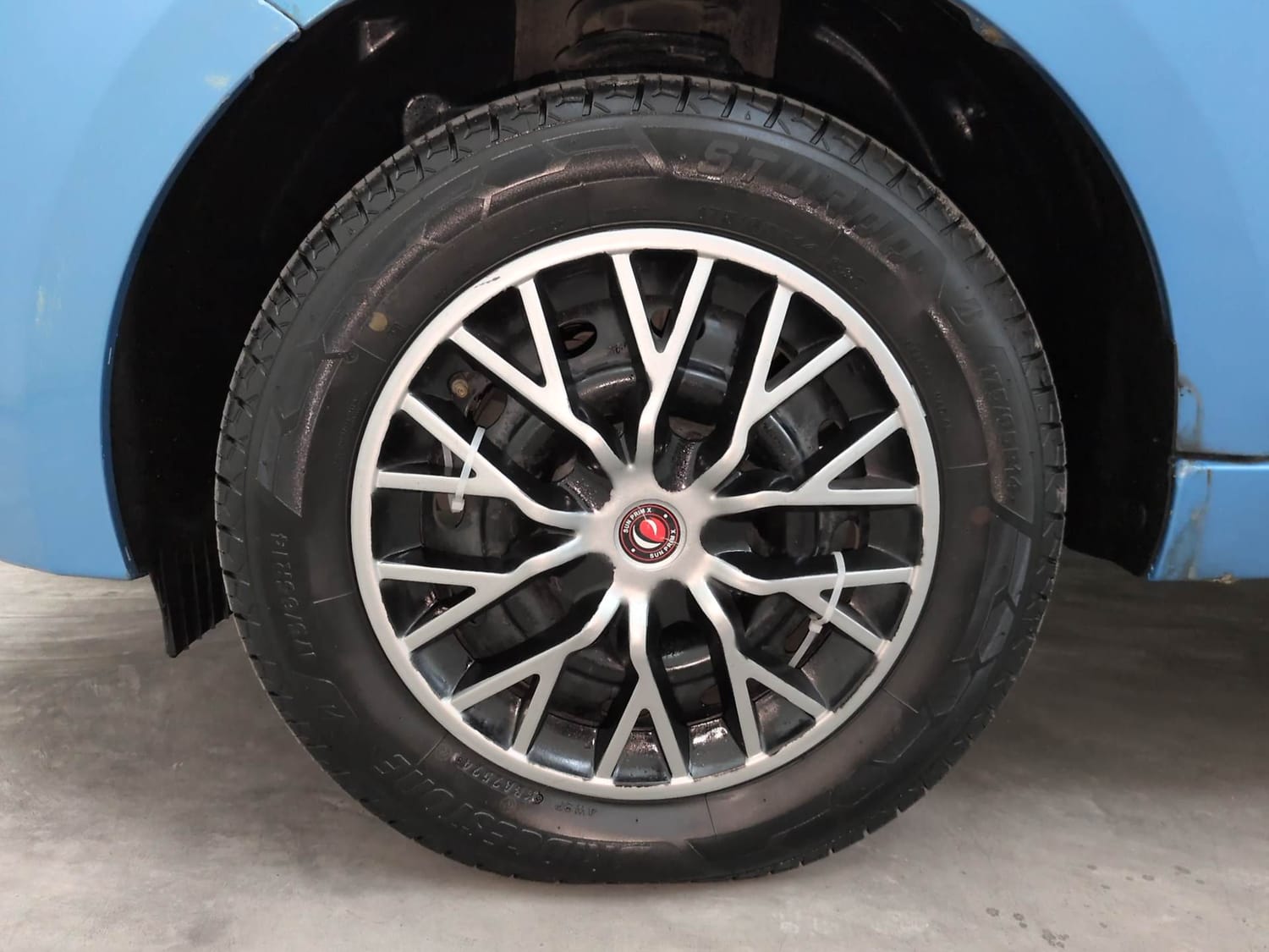 Used 2017 Tata Tiago Revotorq XT Diesel Manual tyres LEFT FRONT TYRE RIM VIEW