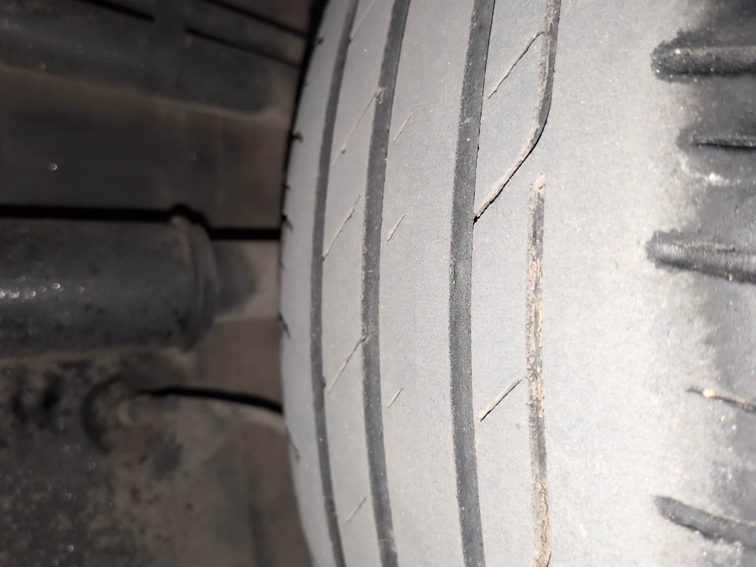 Used 2023 Tata Nexon Creative Plus S 1.5 Revotorq Diesel 6MT DT Diesel Manual tyres LEFT REAR TYRE TREAD VIEW